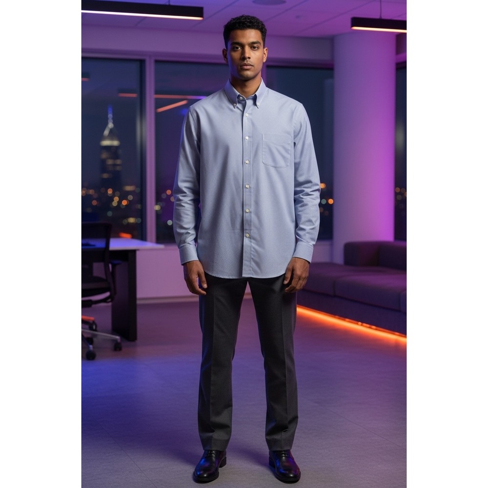 Polo Ralph Lauren Mens Striped Button Down Dress Shirt Blue Office Preppy 16